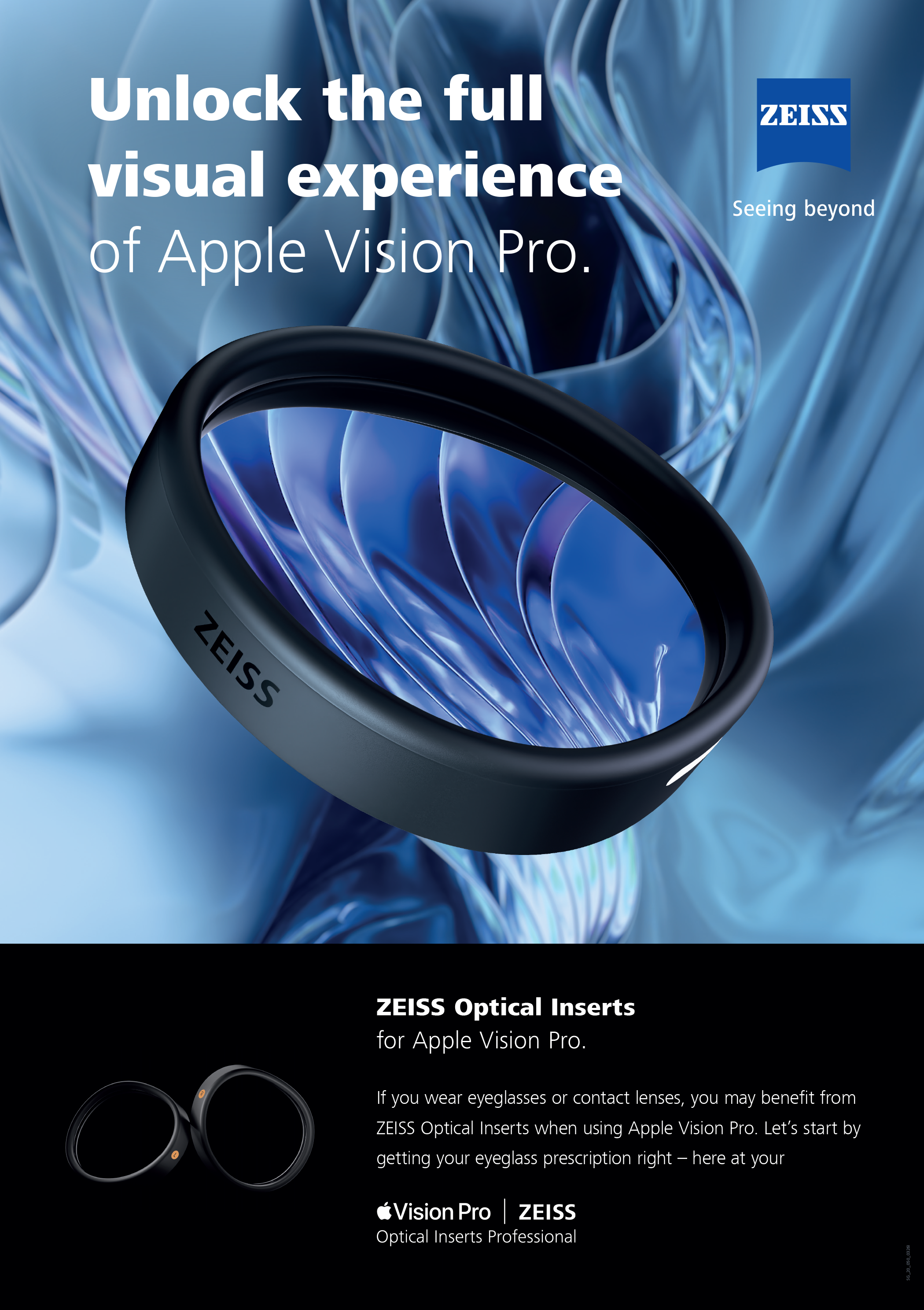 Zeiss Optical Inserts for Apple Vision Pro