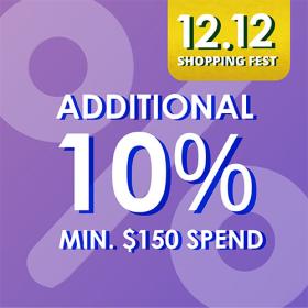 ADDITIONAL 10% OFF WITH MIN $150 SPEND